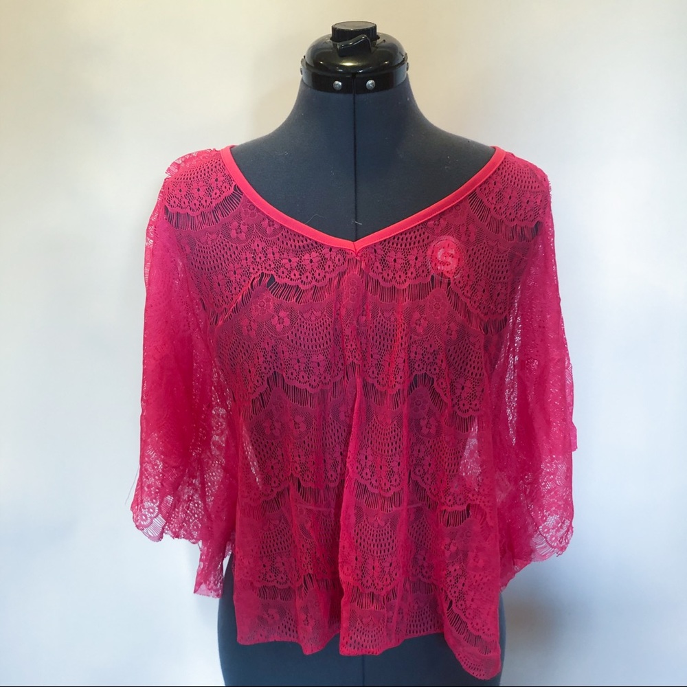 Pink lace blouse